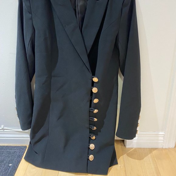Black Vintage Blazer Dress - Picture 2 of 3